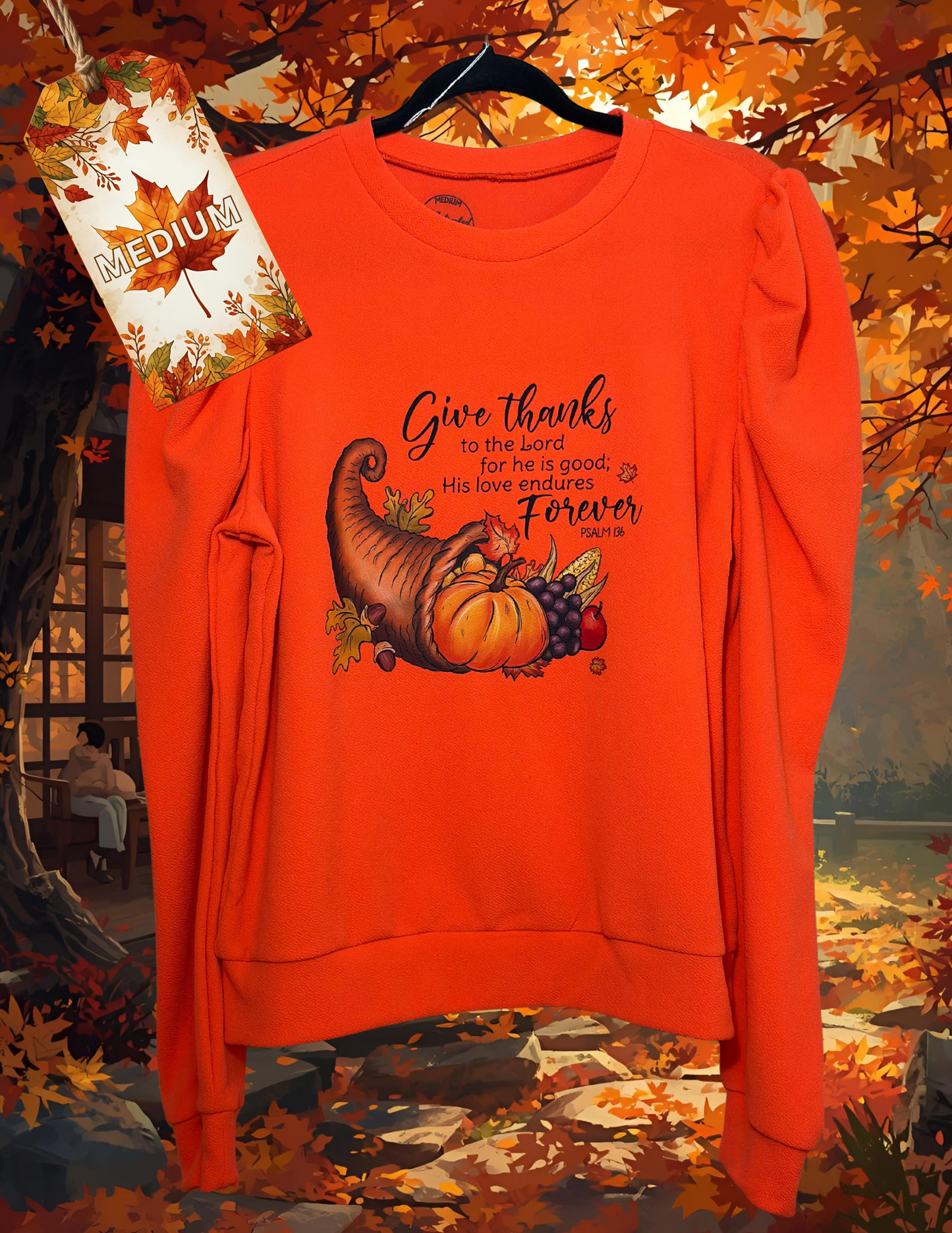 Long Sleeve Blouse- Give thanks